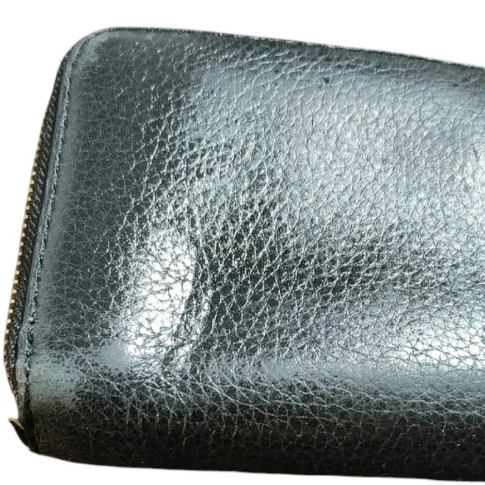 Michael Kors Black Soft Leather Zip-Around Wallet - Used